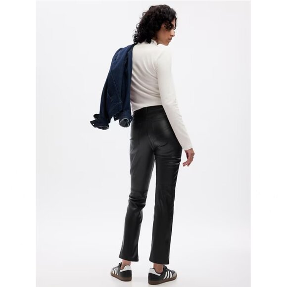 High Rise Vegan Leather Vintage Slim Pants Sz 6 NWOT - Picture 3 of 9